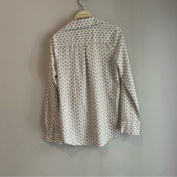 Women’s size Small grey long sleeve air balloon button up shirt blouse Merona - Picture 4 of 7